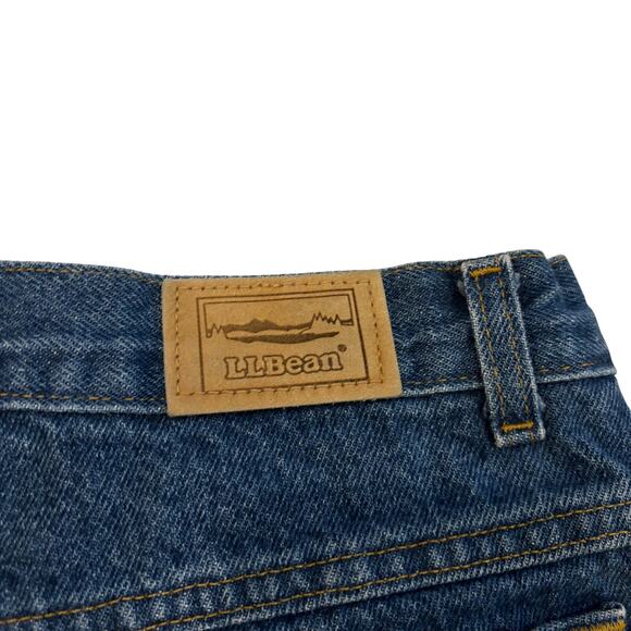Vintage LL Bean Jeans Womens 12 Medium Tall Fleece Lined Straight Leg USA Made - Picture 4 of 12